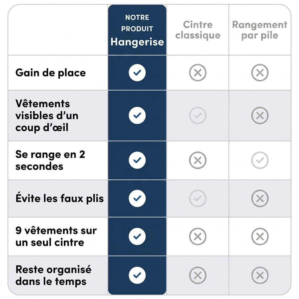 Hangerise™ — Pack de 3 cintres