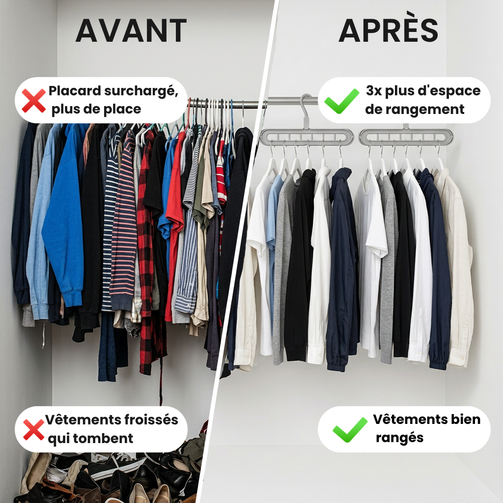 Hangerise™ — Pack de 3 cintres
